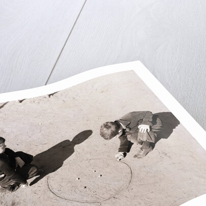 Boys Playing Marbles by Anonymous