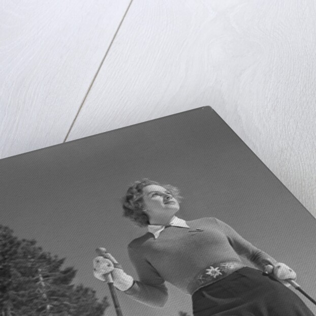 Woman Modelling Ski Clothing by Anonymous