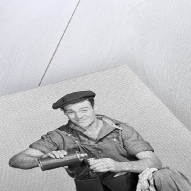 Workman Seated/Pouring Coffee/Lunch by Anonymous