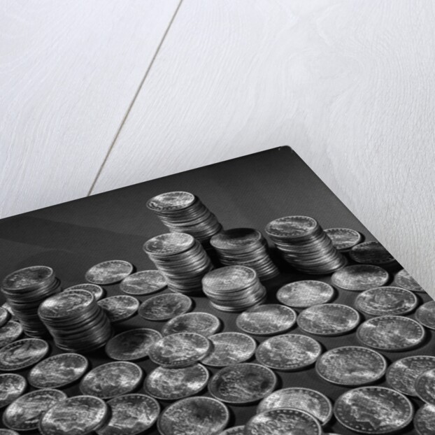 Stacks of 1890 Dollar Coins by Anonymous