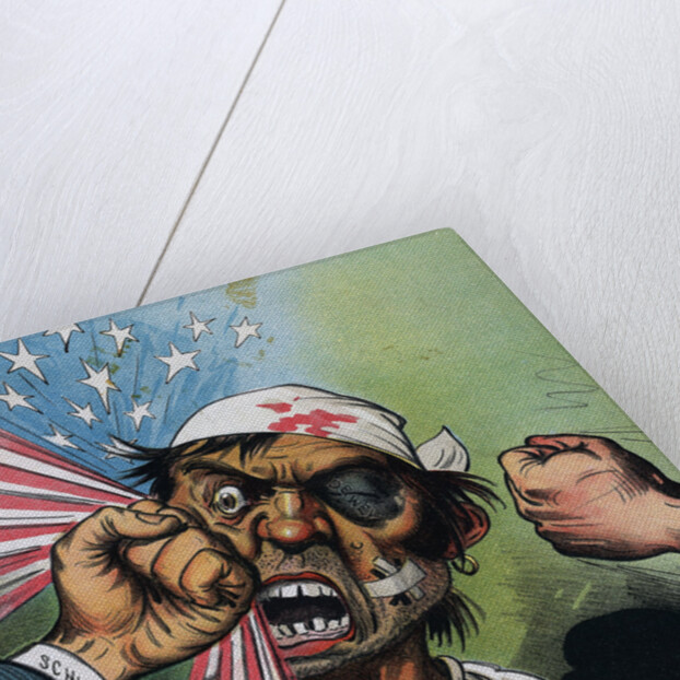 Illustration Americans Beating Spaniard by Anonymous