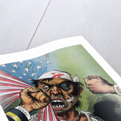 Illustration Americans Beating Spaniard by Anonymous