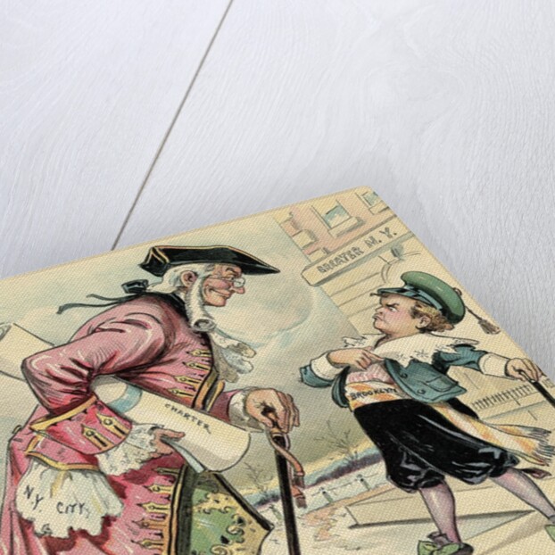 Cartoon of Brooklyn, Greater New York by Anonymous