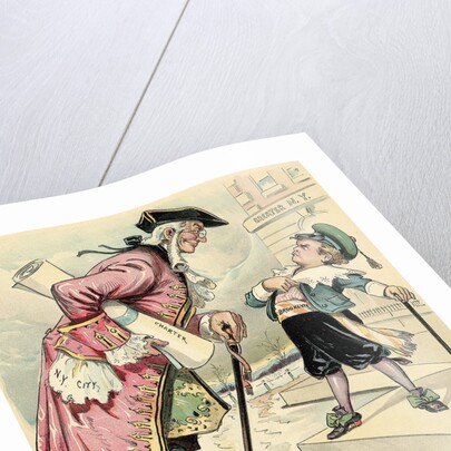 Cartoon of Brooklyn, Greater New York by Anonymous