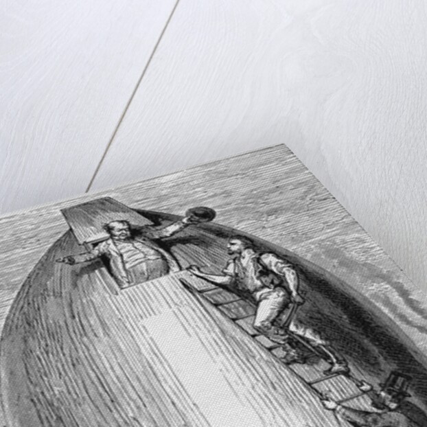 Illustration Man Leaving Space Capsule by Anonymous