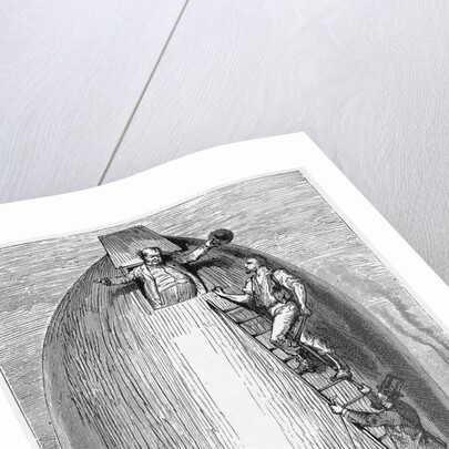 Illustration Man Leaving Space Capsule by Anonymous