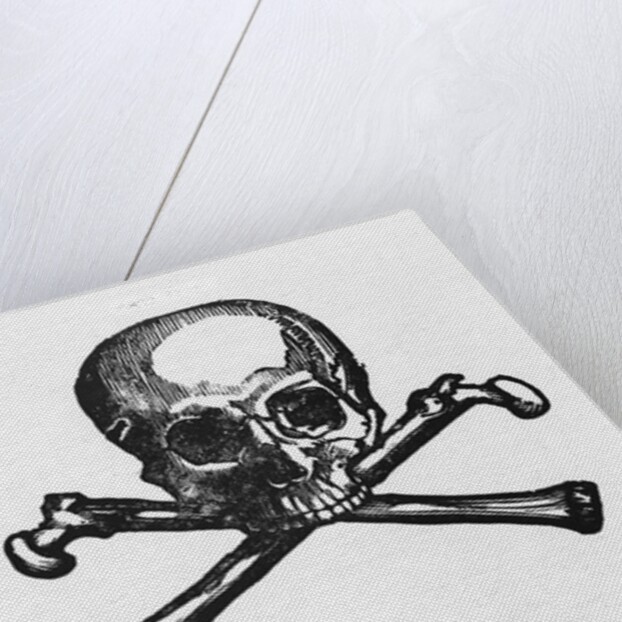 Woodcut Of Skull And Crossbones by Anonymous