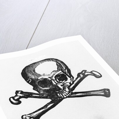 Woodcut Of Skull And Crossbones by Anonymous