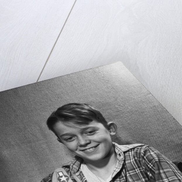 Boy with Model Plane by Anonymous