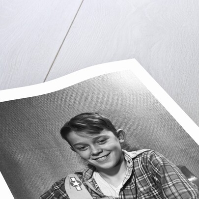 Boy with Model Plane by Anonymous