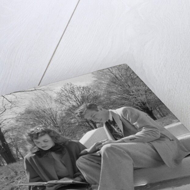 Students on Steps Reading by Anonymous
