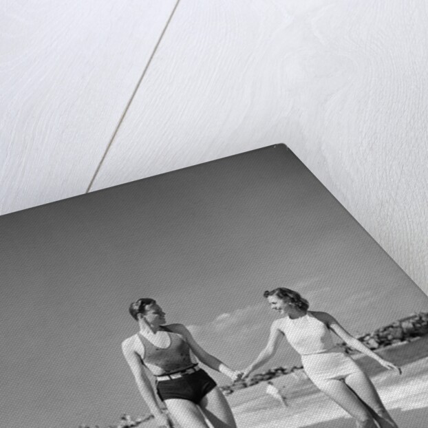 Couple in Bathing Suits at the Beach by Anonymous