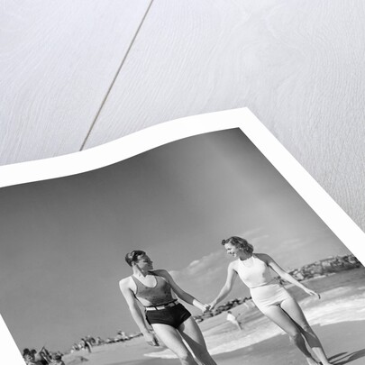 Couple in Bathing Suits at the Beach by Anonymous