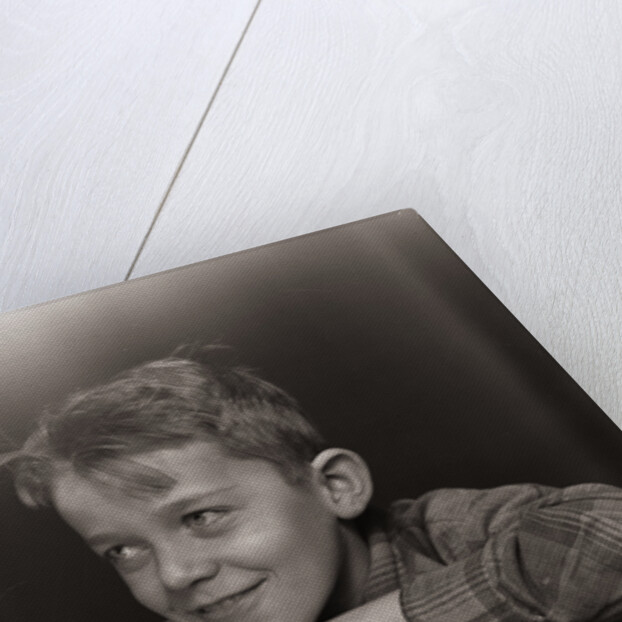 Boy with Green Hair and Eyes by Anonymous