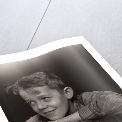 Boy with Green Hair and Eyes by Anonymous