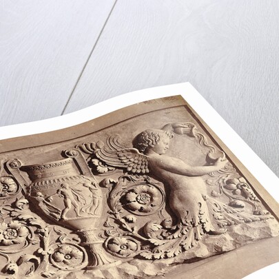 Relief Sculpture Of Cherubs By Fountain by Anonymous