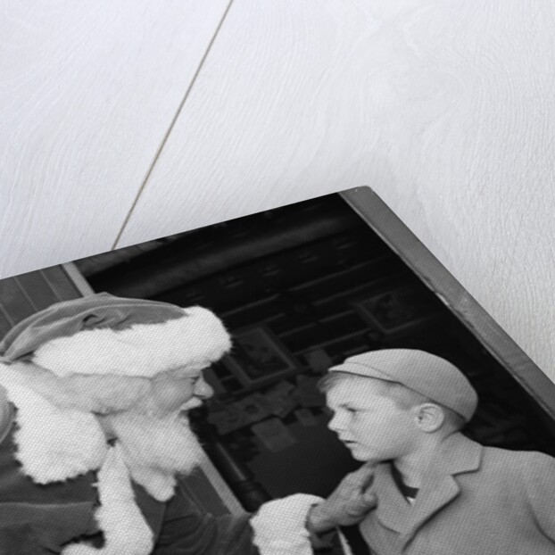 Santa Claus and Young Boy by Anonymous
