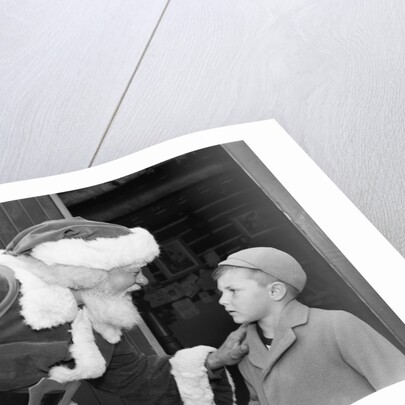 Santa Claus and Young Boy by Anonymous
