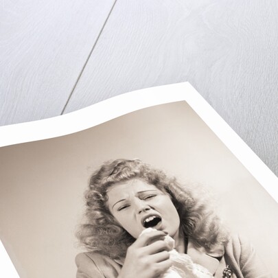 Glamour Girl About to Sneeze by Anonymous