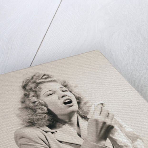 Glamour Girl About to Sneeze by Anonymous