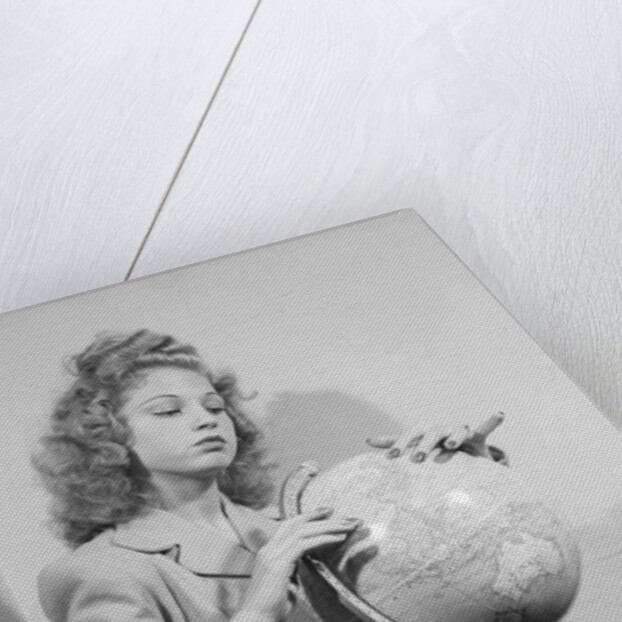 Woman Seated with Globe by Anonymous