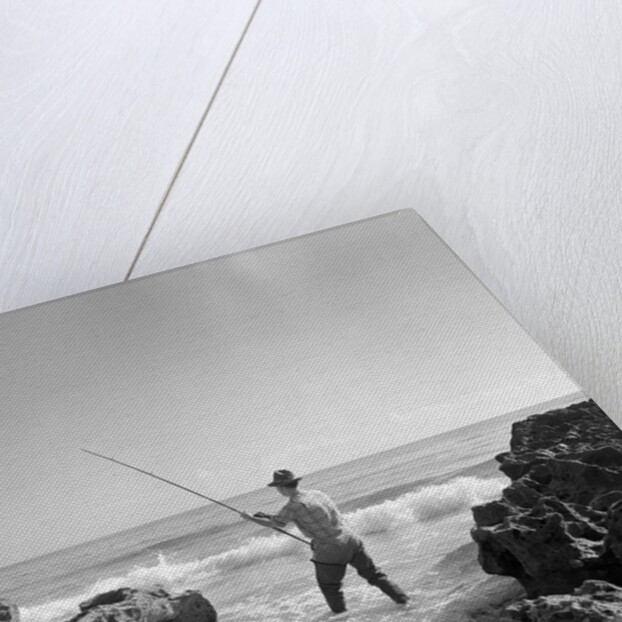 Man Surf Fishing by Anonymous