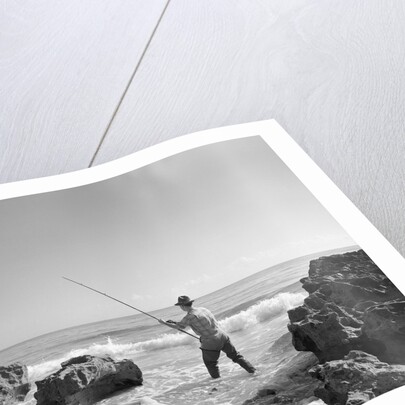 Man Surf Fishing by Anonymous