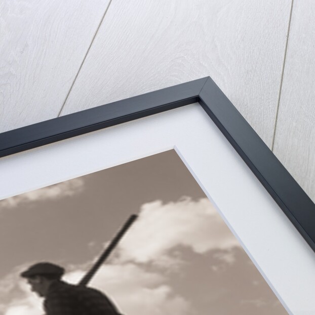 Hunter Walking with Bird Dog by Anonymous