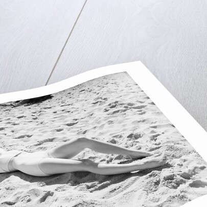 Woman Lying on the Beach by Anonymous