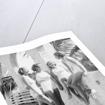 Women Gather Poolside by Anonymous
