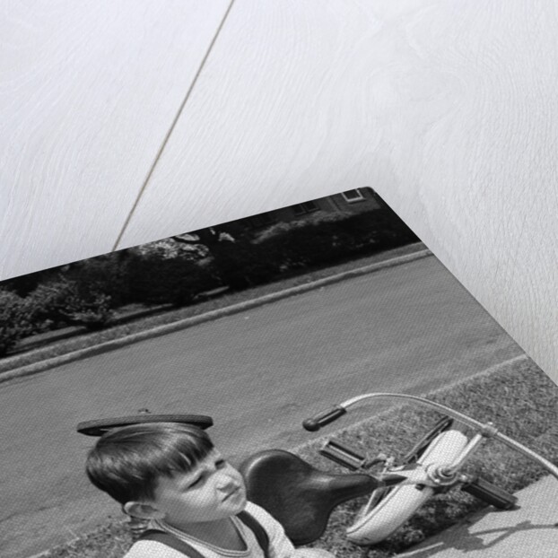 Boy Who Has Fallen Off Bicycle by Anonymous