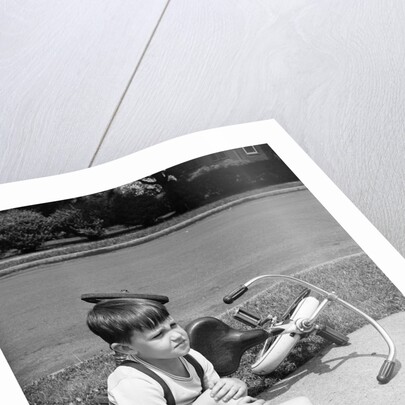 Boy Who Has Fallen Off Bicycle by Anonymous