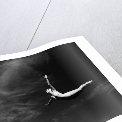 Woman Performing Swan Dive by Anonymous