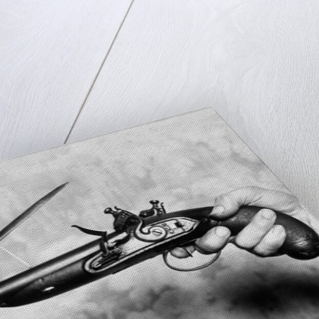 Horse Pistol with Pop-Out Bayonet by Anonymous