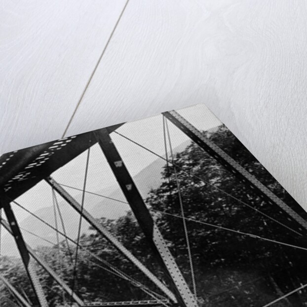 Train Crossing Railroad Trestle by Anonymous