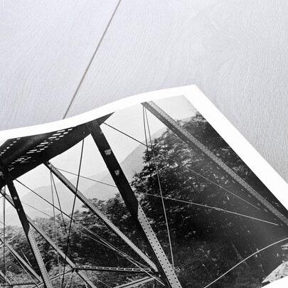 Train Crossing Railroad Trestle by Anonymous