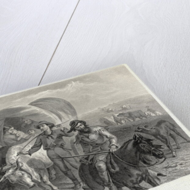 Engraving- Emigrants Crossing The Plains by Anonymous