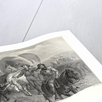 Engraving- Emigrants Crossing The Plains by Anonymous