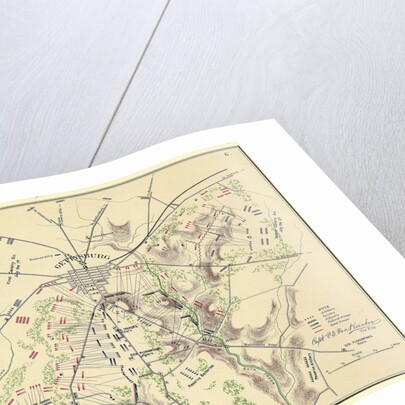 Map Of Gettysburg with Troop Positions by Anonymous