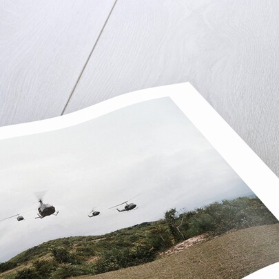 Helicopters Flying in Formation by Anonymous