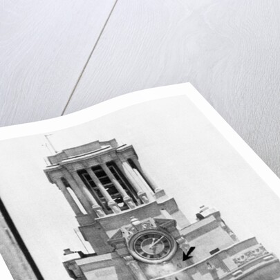 Clock Tower with Smoke from Sniper by Anonymous