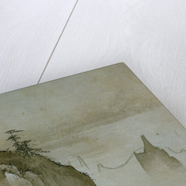 View of a Small Village from Eight Views of the Xiao and Xiang Rivers by Shokei