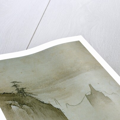 View of a Small Village from Eight Views of the Xiao and Xiang Rivers by Shokei