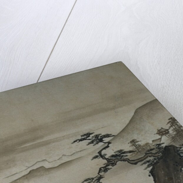 View of Mountains and a Bridge from Eight Views of the Xiao and Xiang Rivers by Shokei