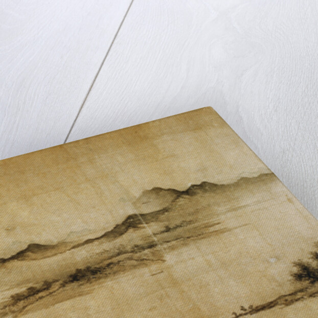 Detail Showing Mountains and Water from a Jin or Yuan Dynasty Painting entitled Clear Weather in the Valley, formerly attributed to Dong Yuan by Anonymous