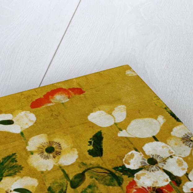 Detail of Poppies Edo Period Screen by Anonymous