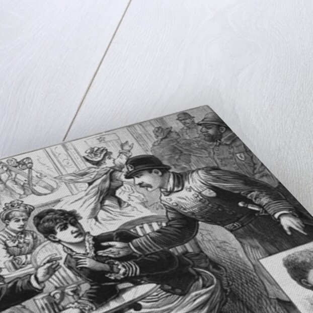 Illustration Depicting Police Captain McNulty's Raid on Mrs. Pohlman's Big Concert Hall, Jersey City, New Jersey by Anonymous