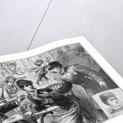 Illustration Depicting Police Captain McNulty's Raid on Mrs. Pohlman's Big Concert Hall, Jersey City, New Jersey by Anonymous