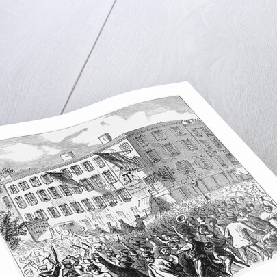Orange Head-Quarters, Corner Twenty-Ninth Street and Eighth Avenue Newspaper Illustration of Riot by Anonymous