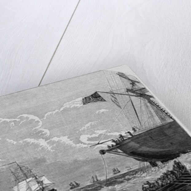 Laying the Cable in Mid Ocean Illustration by Anonymous